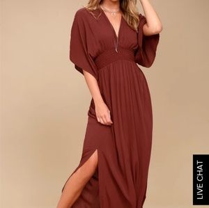 Lulus rust red maxi dress